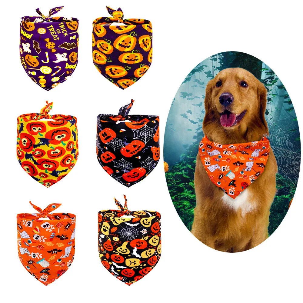 

Новое слюнявчик для домашних животных на Хэллоуин, ошейник для собак, платок, модный треугольный шарф для кошек, шейный платок, ювелирные из...