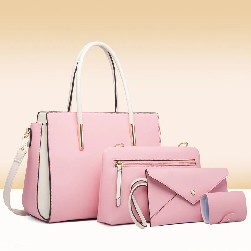 4 шт. женские сумки из ПУ кожи на молнии