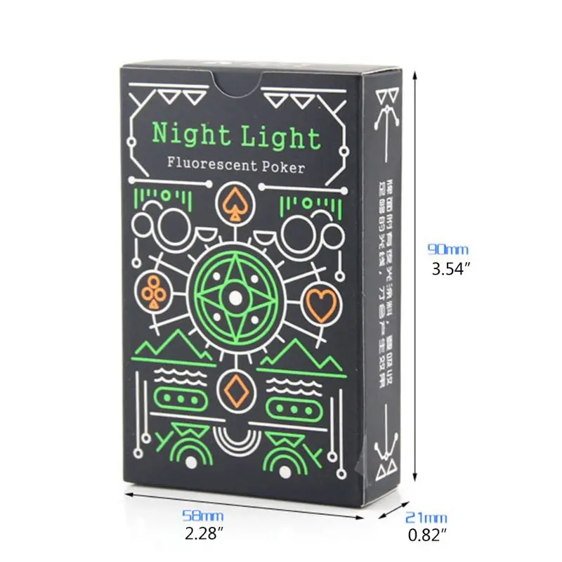 1 Набор фантастический светящийся Флуоресцентный светильник Ночной покер