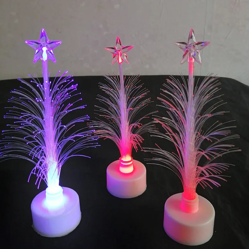 H12cm Mutil изменение цвета оптическая Рождественская елка Светодиодная лампа X'mas
