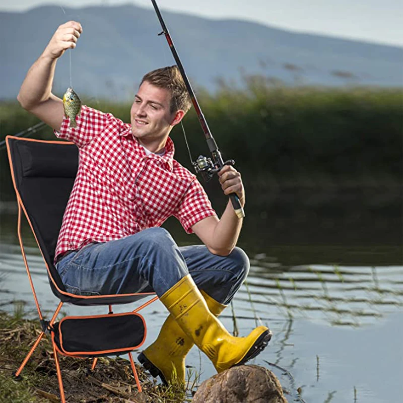 Satin Al PortableUltralight Katlanır Sandalye Açık Kamp Seyahat Koltuk Balıkçılık Barbekü Yürüyüş Plaj Oxford Kumaş Balıkçılık Sandalye