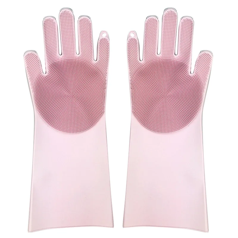 Волшебные силиконовые перчатки для мытья посуды латексные садовые резиновые