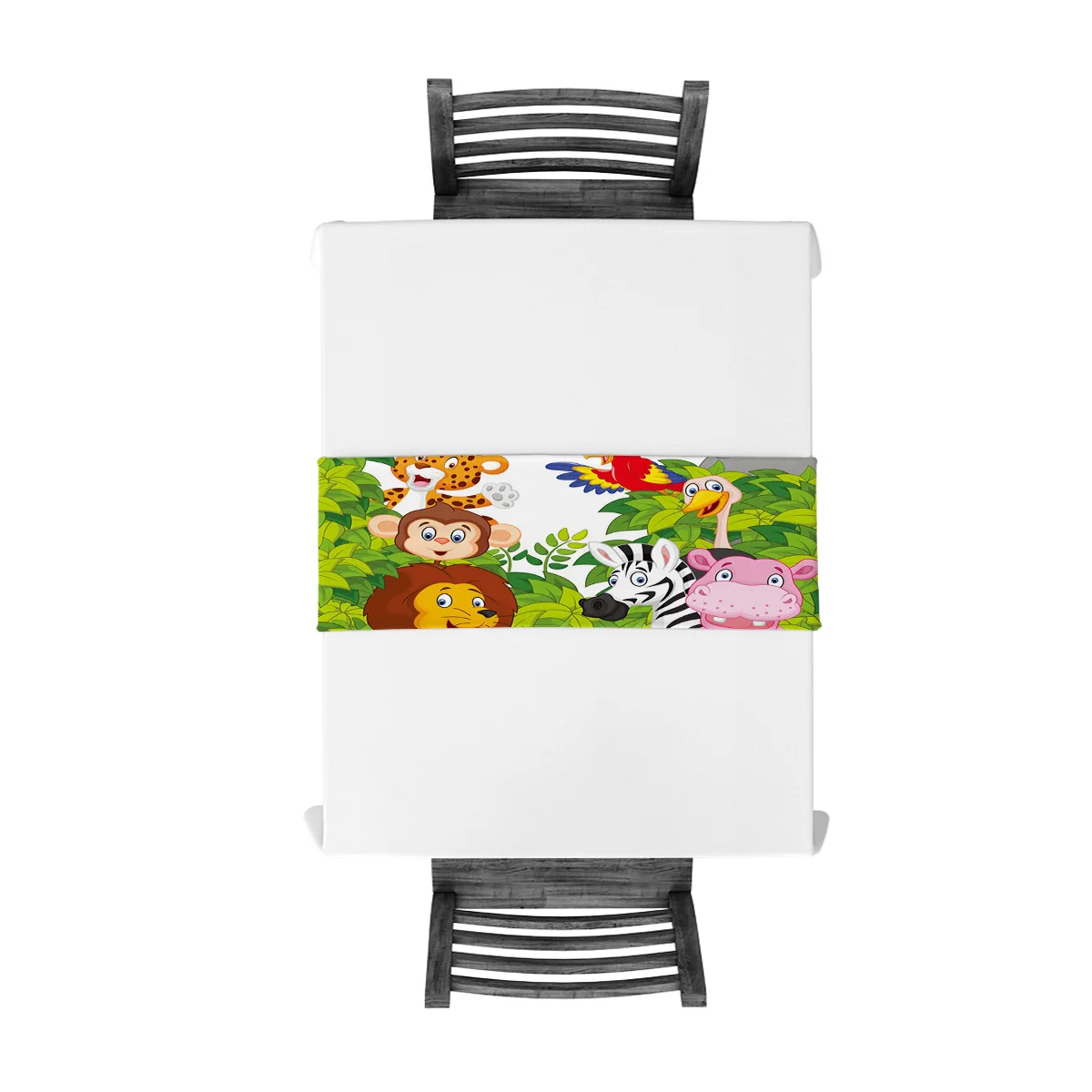 Современная настольная дорожка с изображением леса дикой природы из мультфильма