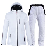 35 degree ski suit for women windproof waterproof snowboard jacket sets winter snow costumes ski jacket and strap snow pants