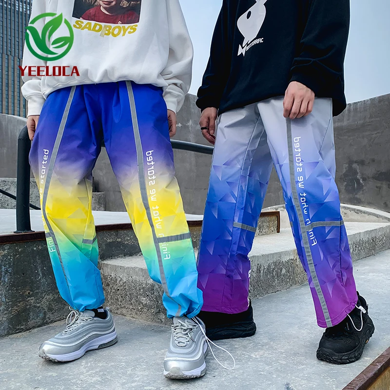 2019 осенние шаровары мужские парные 3M Светоотражающие цветные персональные хип