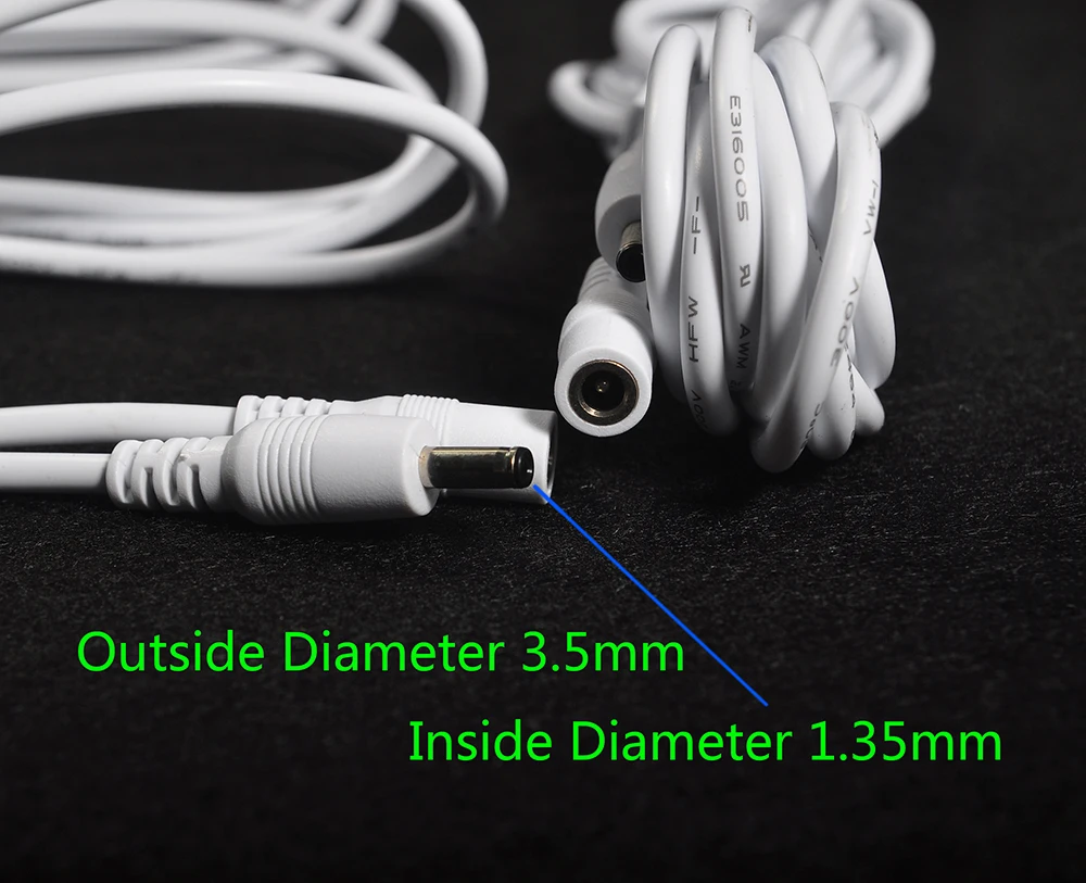 Белый Удлинительный кабель питания 3 метра 5 в пост. Тока 5*1 35 мм шнур для ip камеры