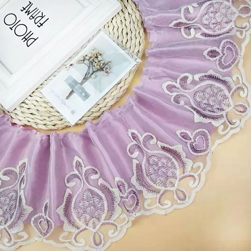 Двухслойная декоративная кружевная вышитая отделка для дивана занавески