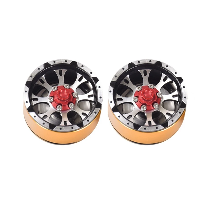 

4PCS Wheel Rim 1.9 Inch BEADLOCK for 1/10 Traxxas TRX4 Axial SCX10 TAMIYA CC01 & 4x 1.9 Beadlock 5-Spokes Wheel Rim Hub