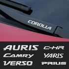 Металлическая Эмблема, наклейки для автомобильного декора, наклейки на стеклоочистители для Toyota camry, chr, corolla, rav4, yaris, prius, Hybrid, prado, Hilux