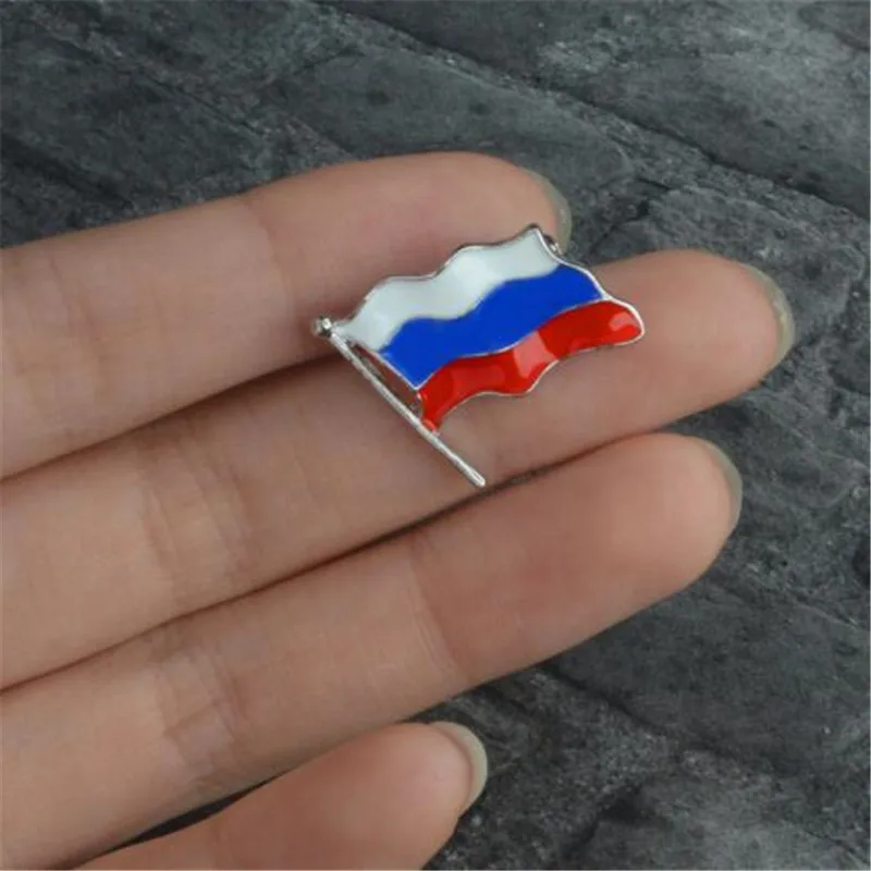 WKOUD эмалированный штифт с российским флагом штифты для флага броши рубашки сумки