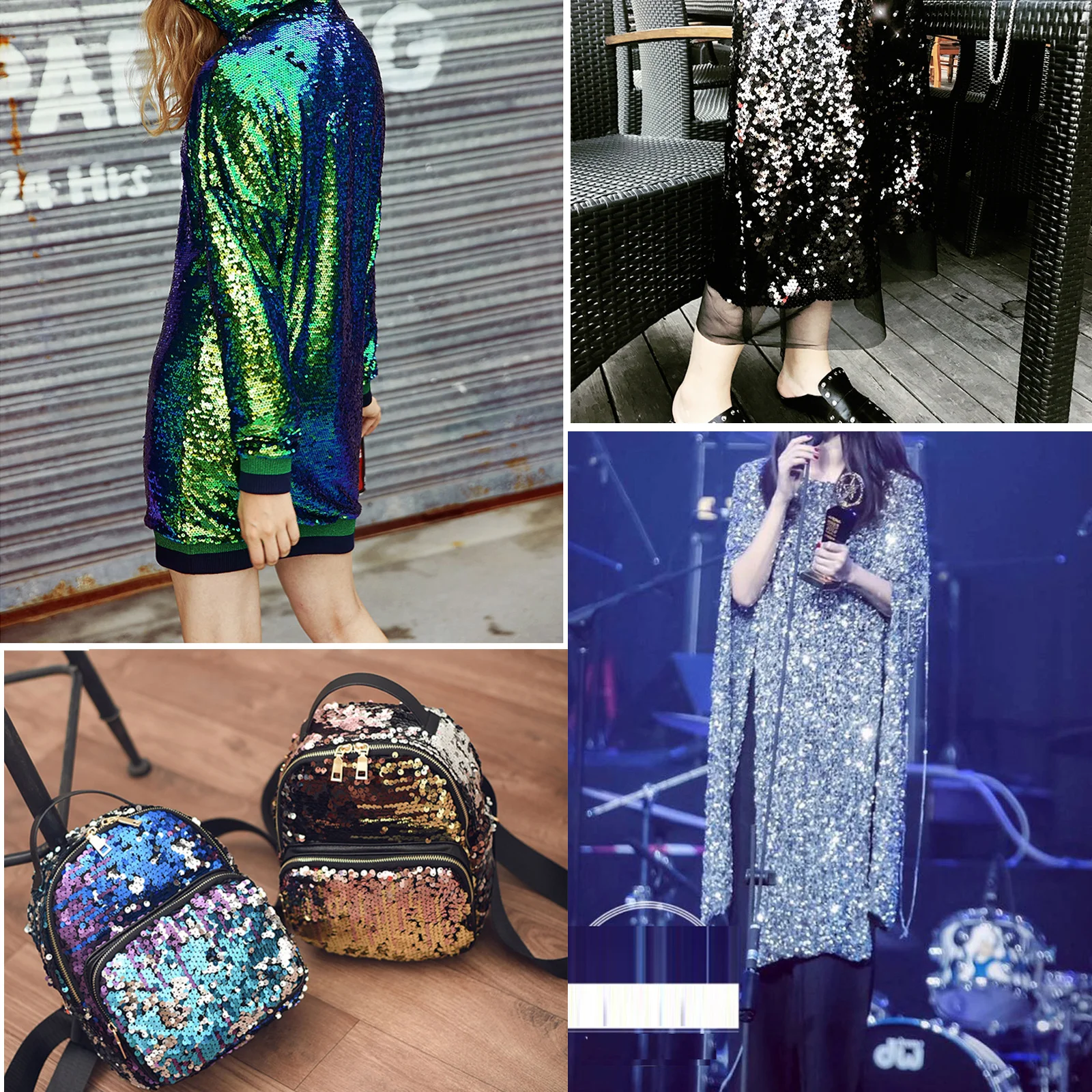 Двусторонняя ткань с блестками в виде рыбьей чешуи русалки двухсторонняя