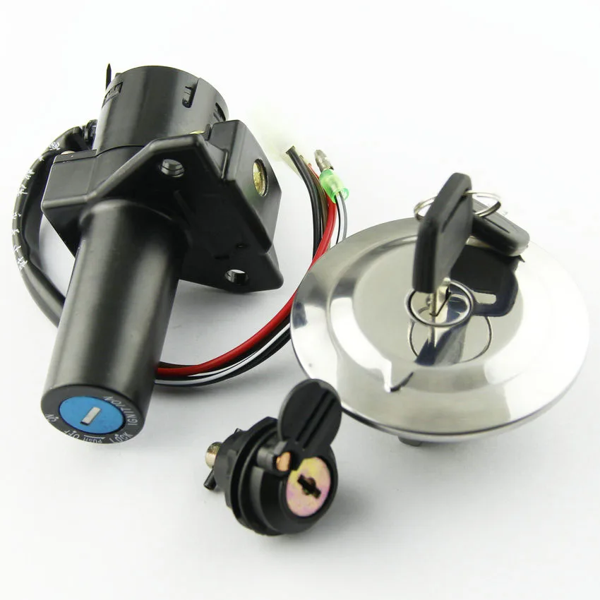 

Motorcycle Ignition Switch Kit Assembly Fuel Gas Cap Tank Cover With 2 Keys For Yamaha YBR125 2005-2009