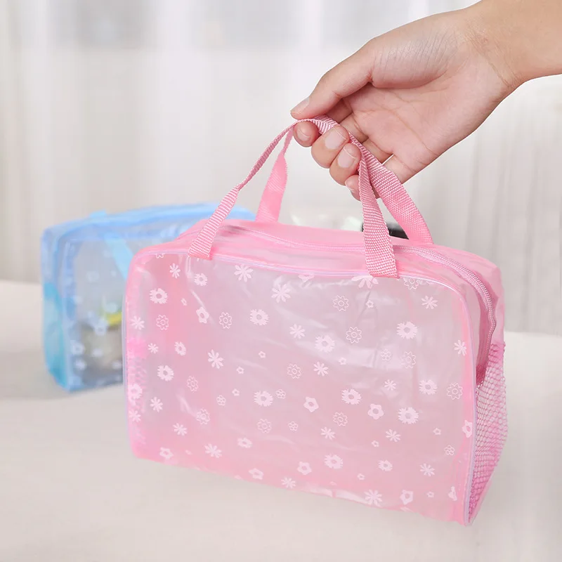 Transparent Waterproof Makeup Cosmetic Cases Travel Wash Toothbrush Pouch Toiletry Bags Makeup Organizer Toiletry Bag Wholesale maikoudai women mesh cosmetic toilet pouch bags travel laundry washing storeage makeup cases