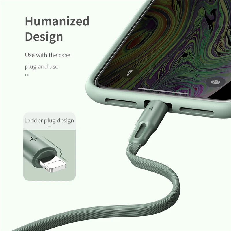 ROCK USB кабель для iPhone Xs Max 7 8 6 Plus 2.4A быстрой зарядки передачи данных зарядный
