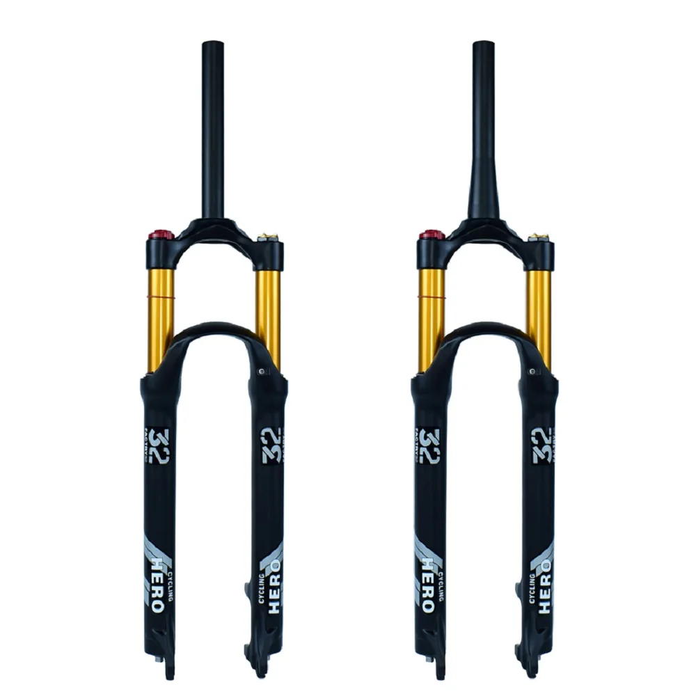 

Matte 100-120mm Stroke Mountain Bike Air Fork 1750g 26 27.5 29 Bicycle Suspension Plug Magnesium Alloy