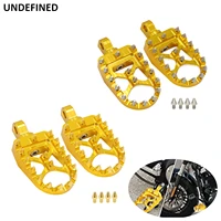 gold mx footpegs wide foot pegs bobber 360 roated footrest for harley touring road king dyna softail fatboy street bob sportster