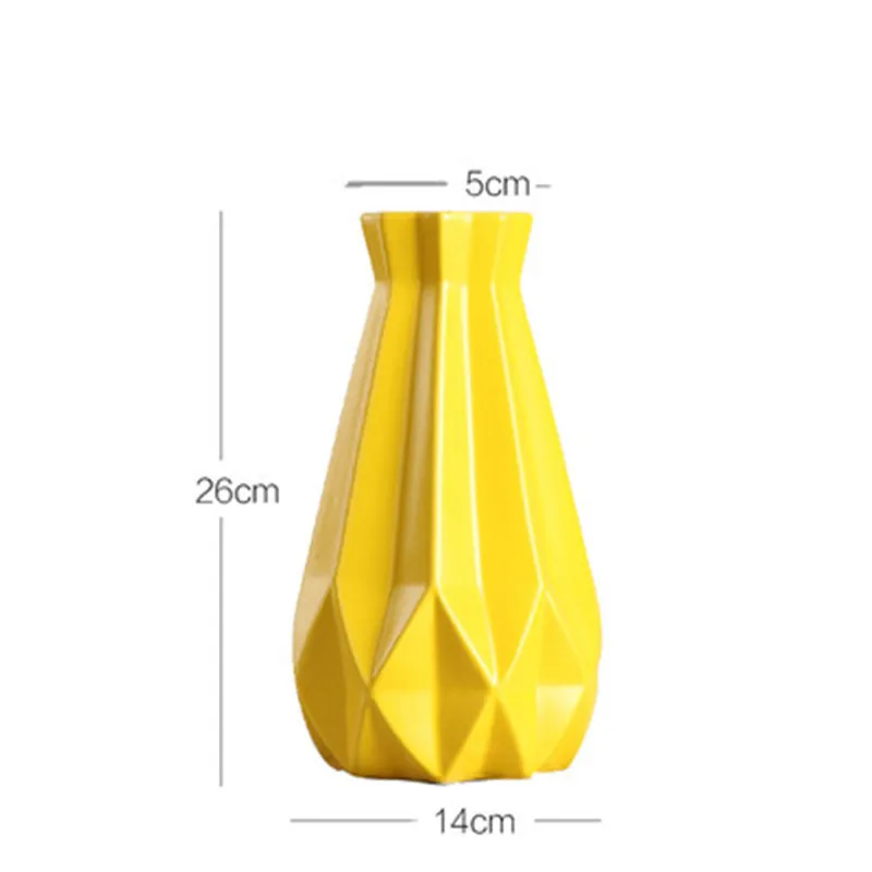 

Nordic Ceramic Mini Small Vase Room Decoration Accessories Yellow Floral Modern Home Decor Desktop Art Flower Arrangement A2382