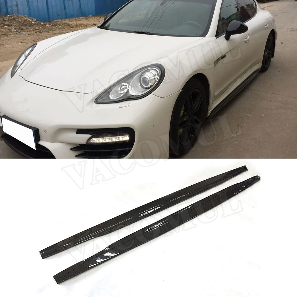 Боковые юбки дверей из углеродного волокна для Porsche Panamera 970 2014 2015 2016 Styling on.