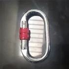 2 предмета О-образное карабин супер сила Сталь закручивающаяся крышка защиты карабина для верхолазных работ Пеший туризм гамак для йоги 25KN Безопасность