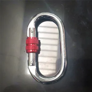 2 предмета О-образное карабин супер сила Сталь закручивающаяся крышка защиты карабина для верхолазных работ Пеший туризм гамак для йоги 25KN Безопасность