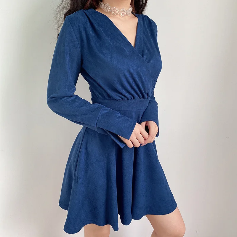 Женское вечернее платье из замши JIEZuoFang облегающее искусственной с длинным