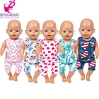 Комплект одежды для куклы американского поколения, хлопковый жилет, рубашка, Короткие штаны для куклы 18 дюймов