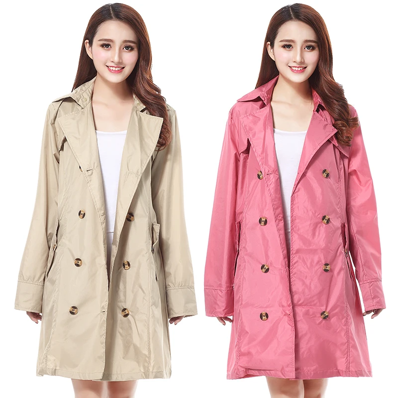 Дождевик женский ветрозащитный тонкий с ремнем