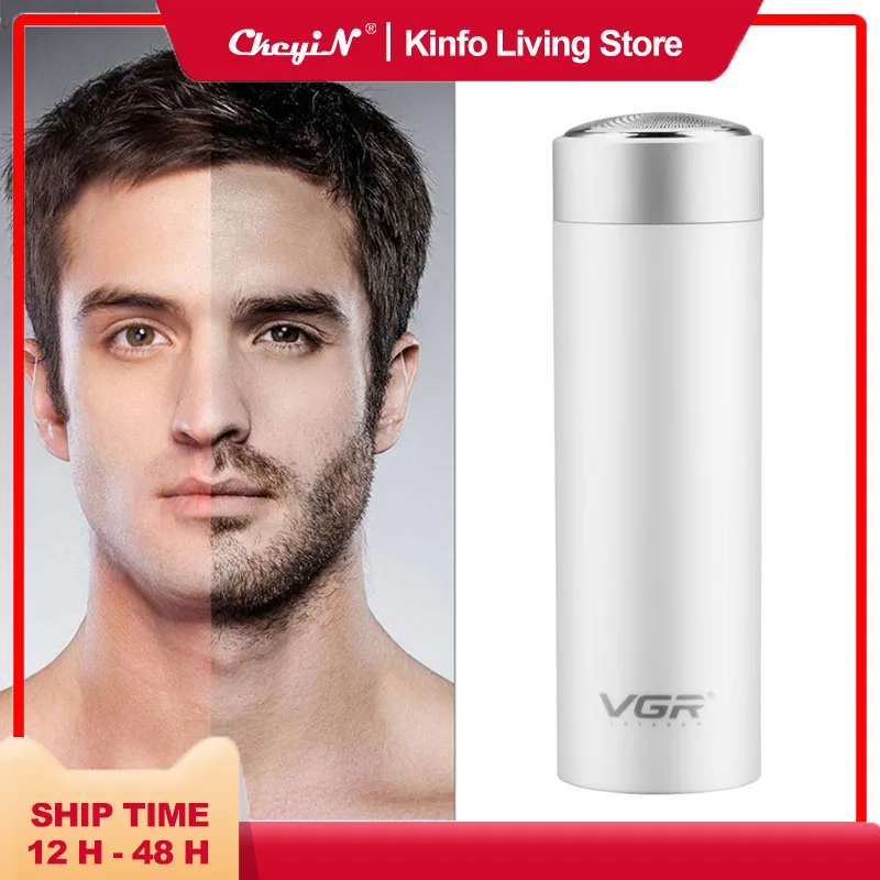 

CkeyiN Men Electric Mini Single Head Shaver USB Charging Washable Beard Trimmer Rotating Cutter Head Low Noise Electric Shaver