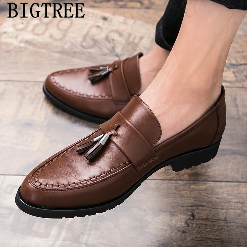 Туфли мужские классические из крокодиловой кожи итальянские лоферы с бахромой