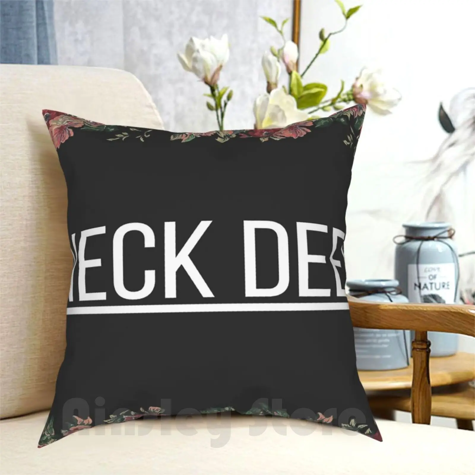 Neck Deep Floral Flag Pillow Case Printed Home Soft Throw Pillow Hopeless Records Pop Punk Neck Deep Lnotgy Punk Tpatp