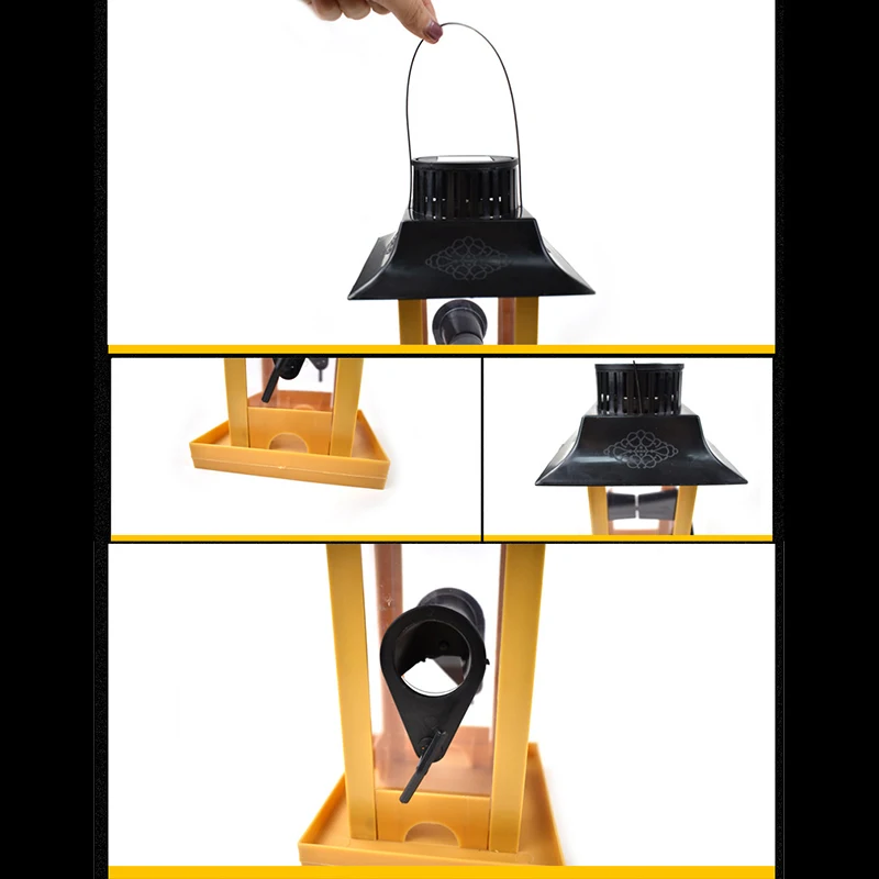 Кормушка для птиц солнечный фонарь наружная подвесная светодиодная Для Колибри