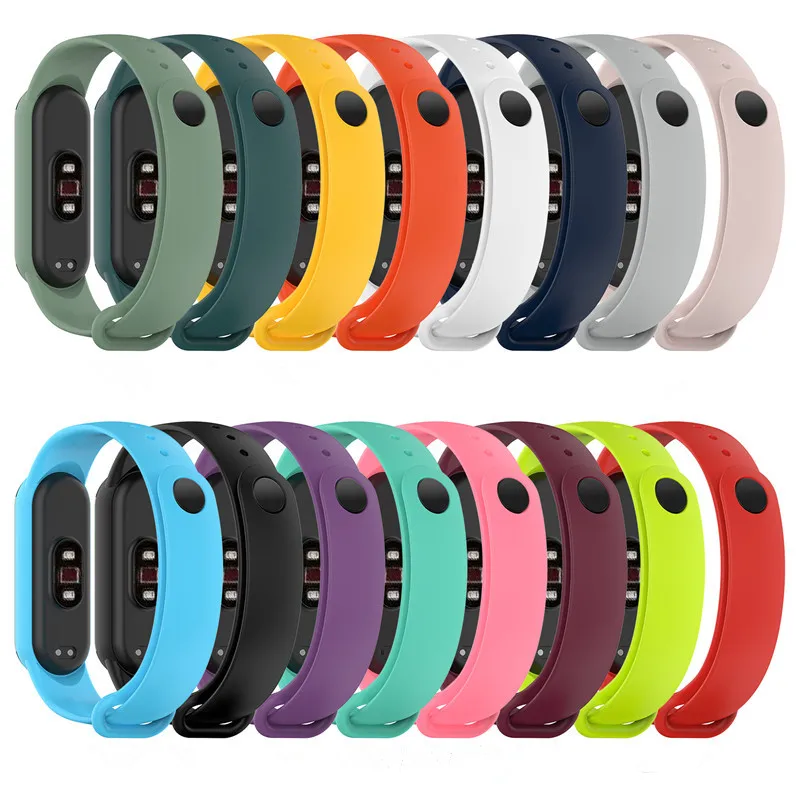 

Спортивный ремешок для браслета Xiaomi Mi Band 5, цветные ремешки, Аксессуары для браслета, сменный силиконовый ремешок