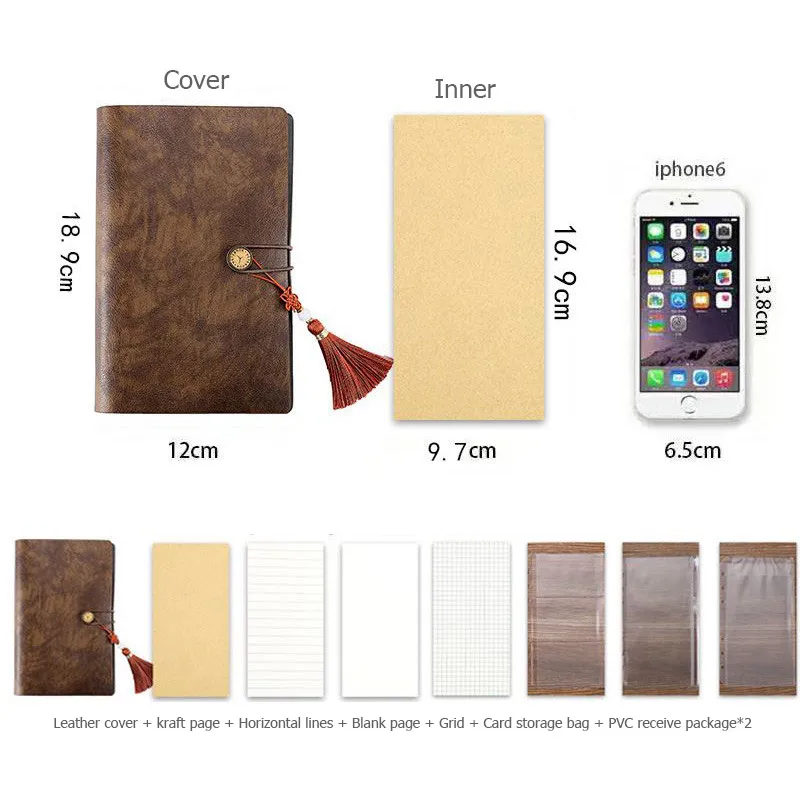 Журнал путешествий Записная книжка в твердом переплете с отрывными листами