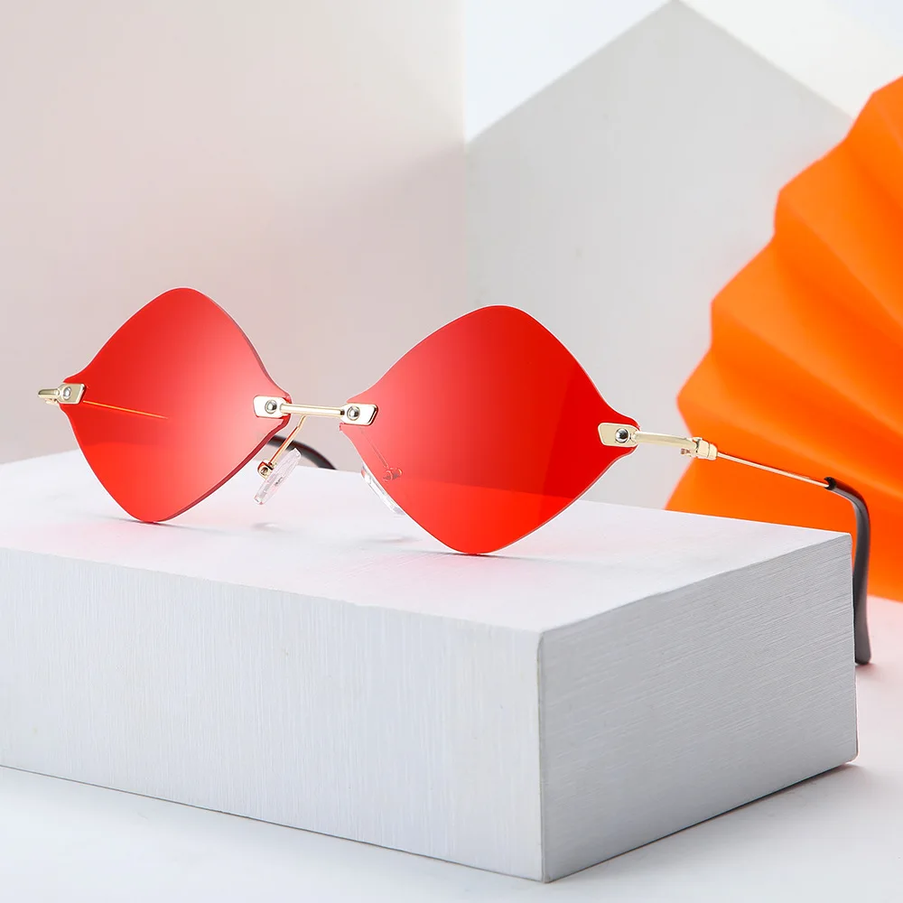 

Fashion Rimless Cut-edge Sunglasses, Personality Quadrilateral Glasses