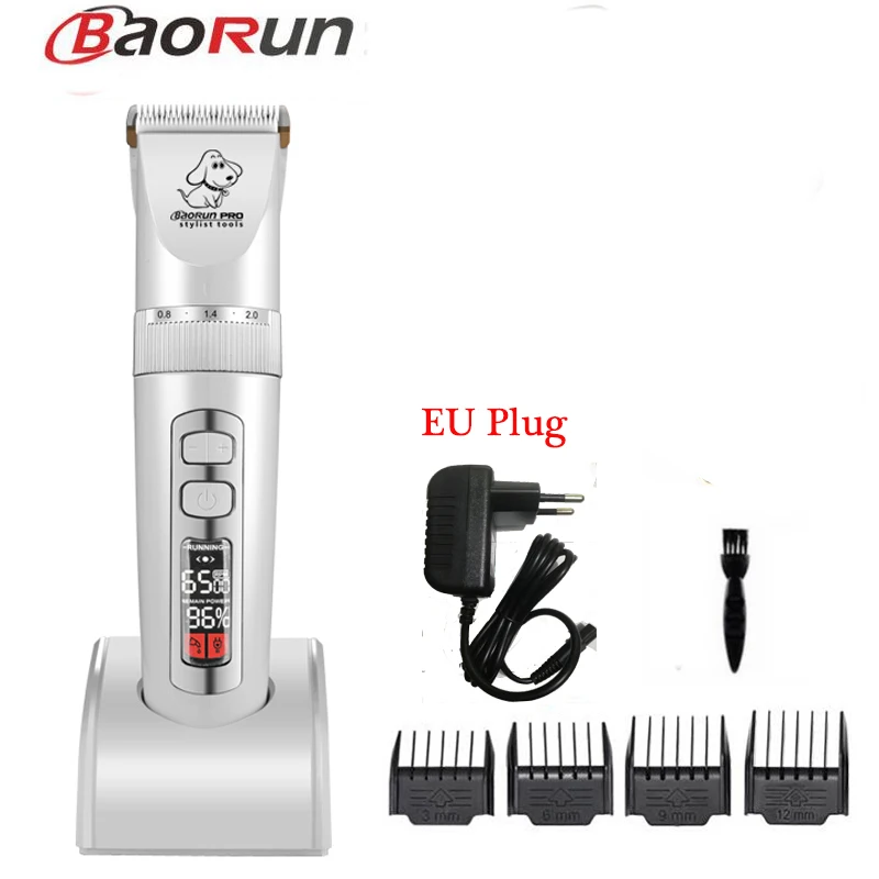 White P9 Standard BaoRun профессиональный триммер для волос P9 для собак с ЖК-экраном машинка для стрижки домашних животных Триммер для стрижки кошек и собак машинка для стрижки домашних животных - Цвет: White P9 Standard