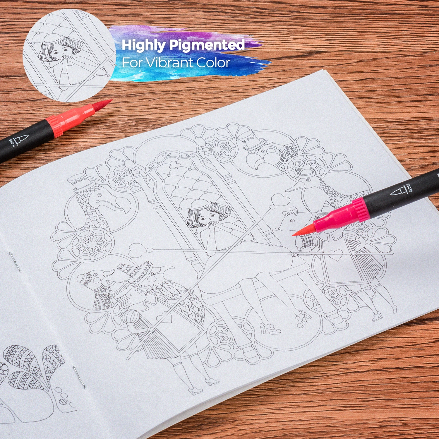 Маркеры для рисования акварельными красками и кисточками 100 цветов|Фломастеры| |