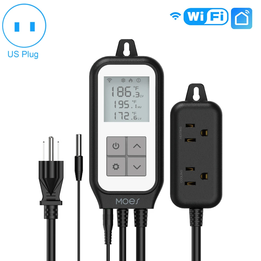 

Tuya WiFi Smart Digital Thermostat Socket 10A Household Agricultural Temperature Regulator Controller Outlet Control Instrument