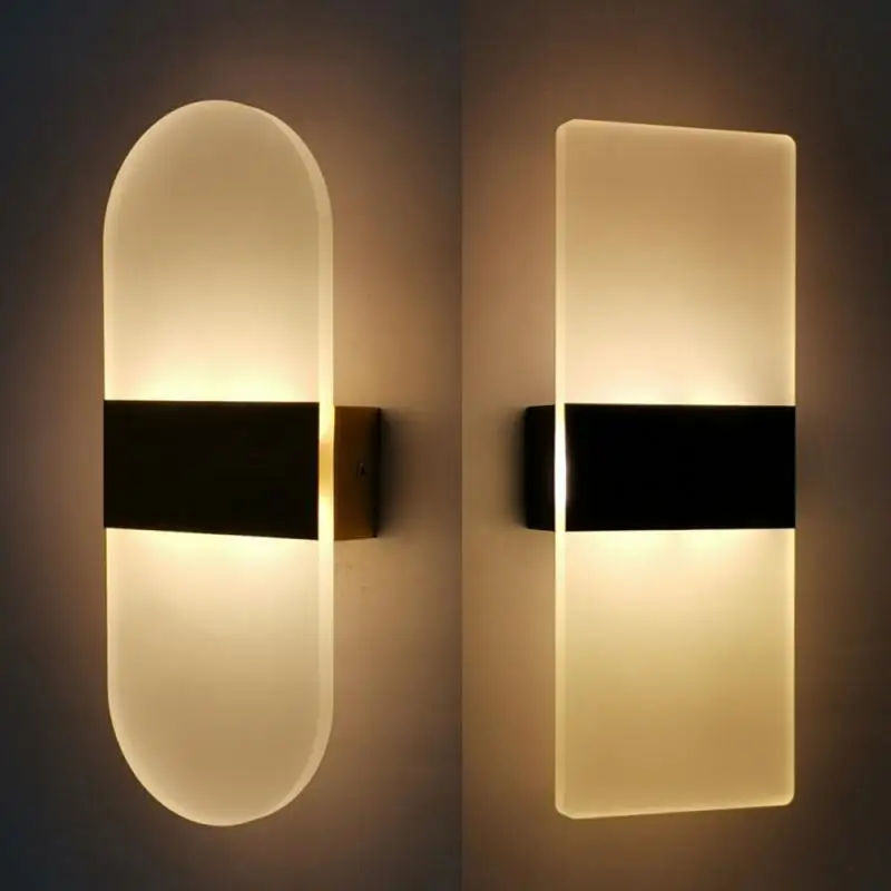 

LED Piano Key Aluminum Wall Lamp Bedroom Bedside Reading Corridor Night Light Hallway Aisle Light Simple Garden Porch Light
