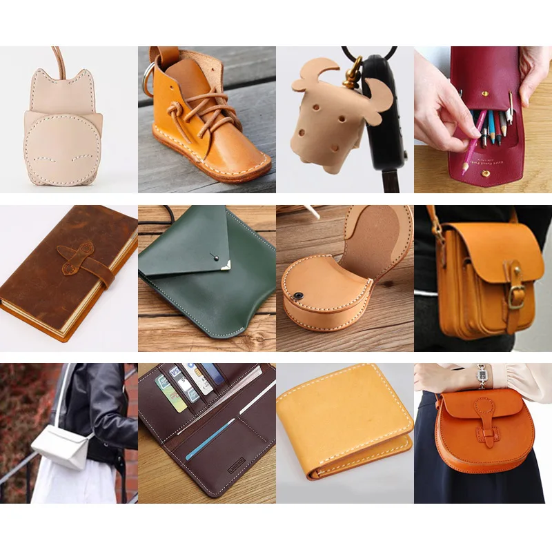 Натуральная кожа растительного дубления настоящая Толстая Коричневая из