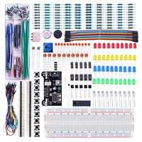 electronics fun kit wpower supply module jumper wire precision potentiometer830 breadboard for arduino raspberry pi