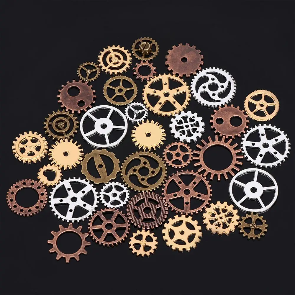 Винтажный смешанный стимпанк стиль шестеренки Кулоны ожерелье DIY Ювелирные