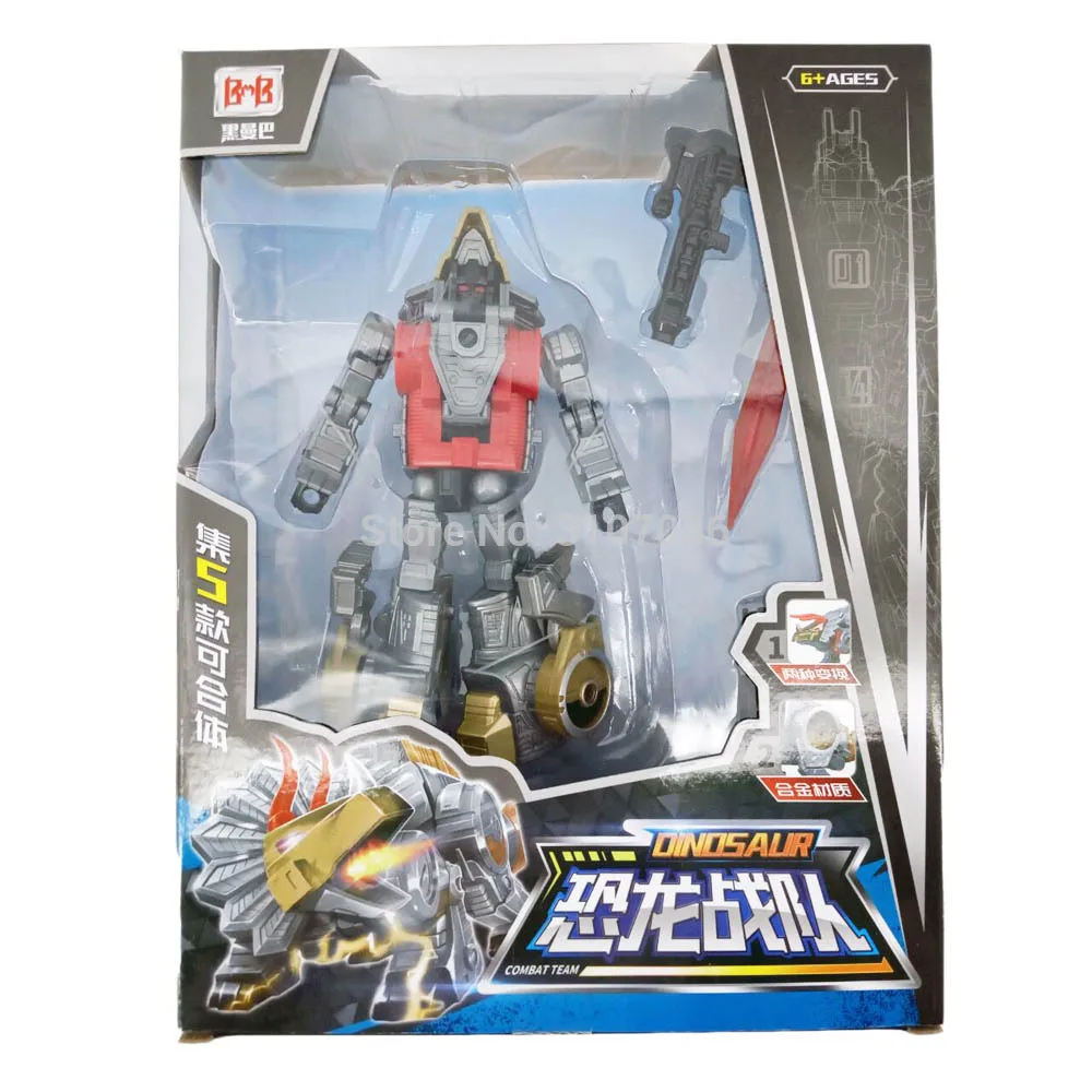 Slag Retail Box BMB трансформация Dinoking Volcanicus Grimlock Slag Sludge Snarl Swoop slash Dinobots 5в1 сплав фигурка робота игрушки - Цвет: Slag Retail Box