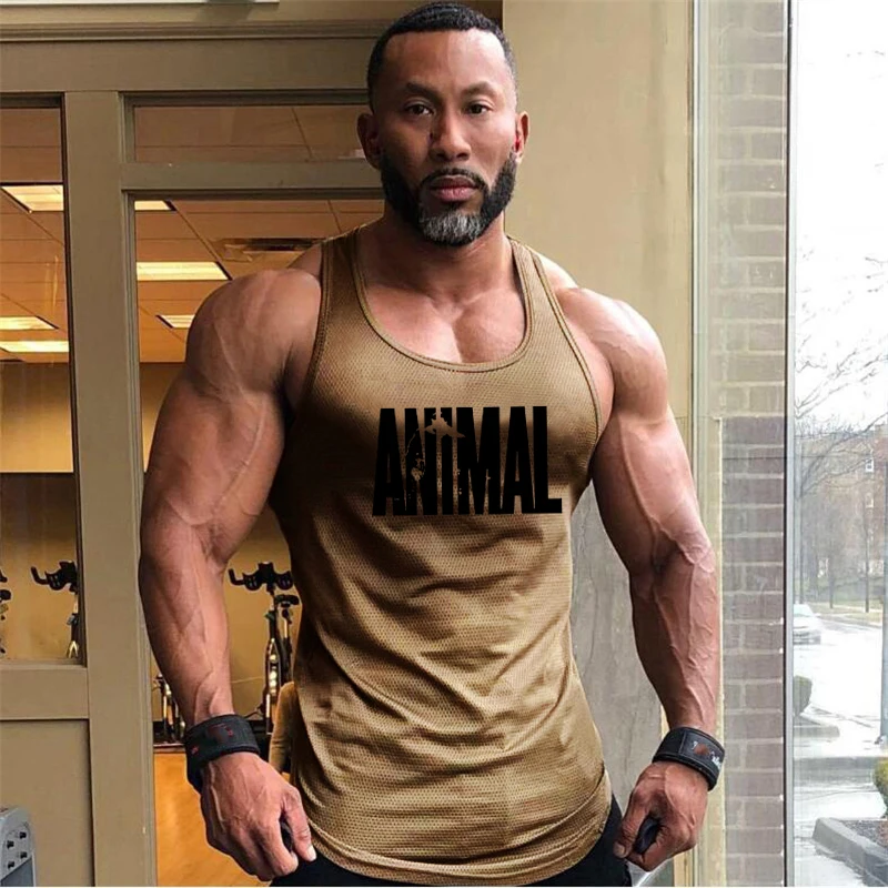 

Summer Brand Fitness Tank Top Men Bodybuilding 2021 Gyms Clothing Fitness Men Shirt slim fit Vests Mesh Singlets Muscle Tops