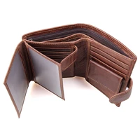 hot man wallets cowhide leather men wallet short coin purse small vintage wallets brand high quality designer card holder