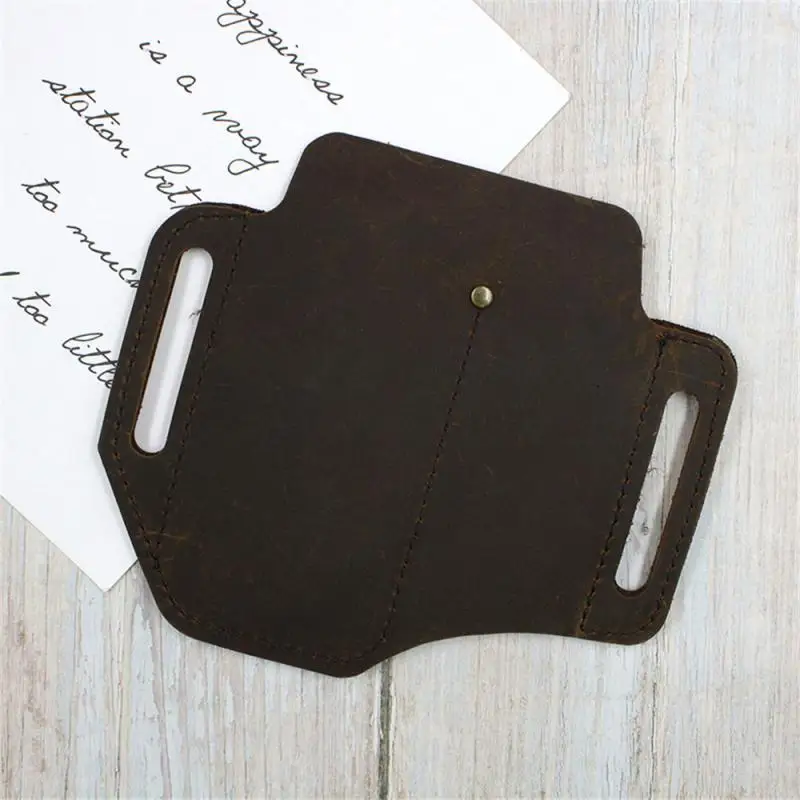

2021 Hot Multi-functional EDC Leather Sheath Waist Holster Belt Loop Holder Pouch Storage Pocket Bag For Flashlight Tactical Pen