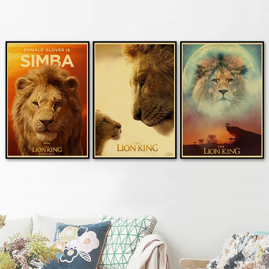 Фильм Король Лев плакат в винтажном стиле Арт холст картины настенные для