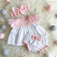 emmababy newborn baby girl clothes lace dress tops bow shorts pants headband outfits baby summer clothing 0 24m