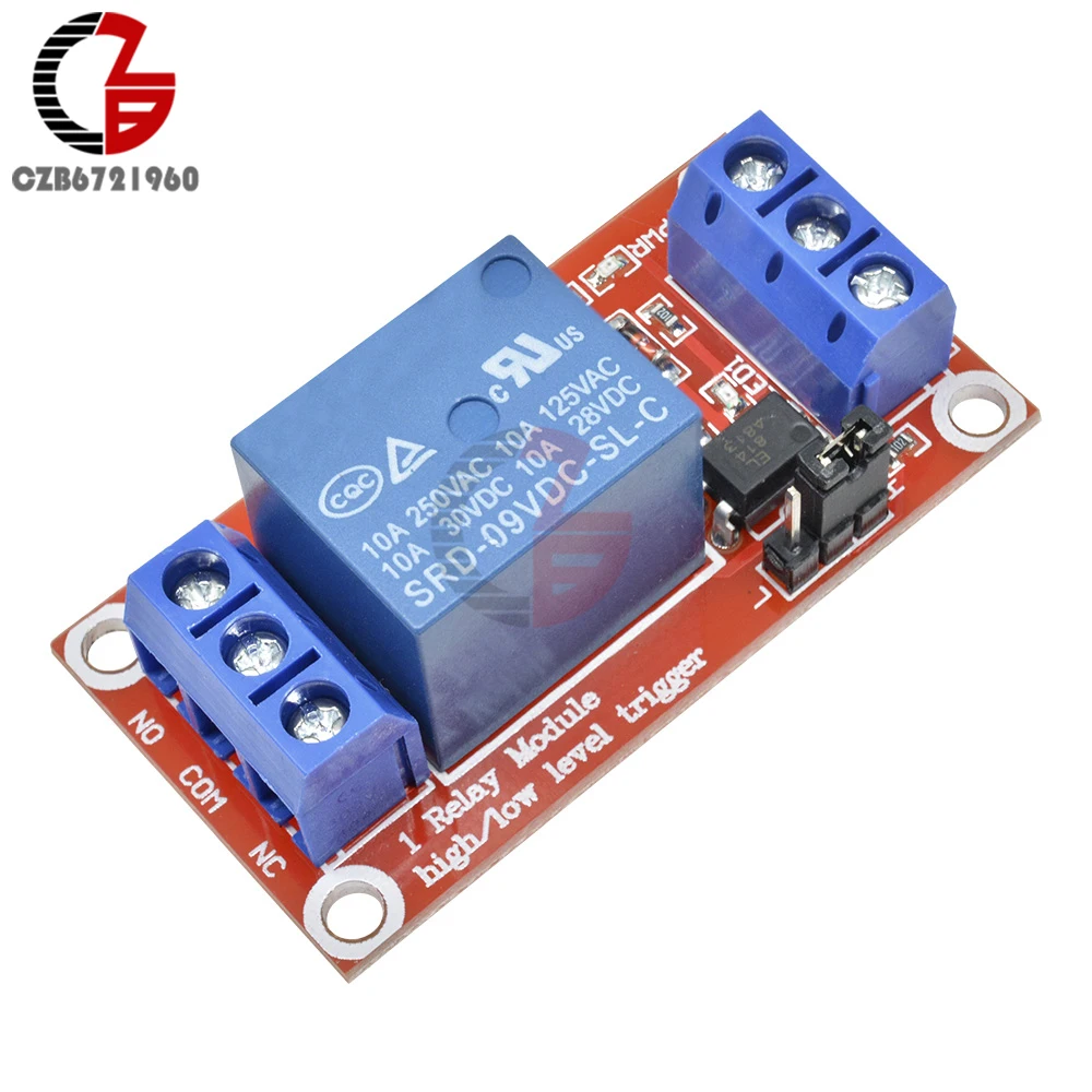 Один 1 канал 9 В релейный модуль щит с опора для оптопары высокого и низкого уровня