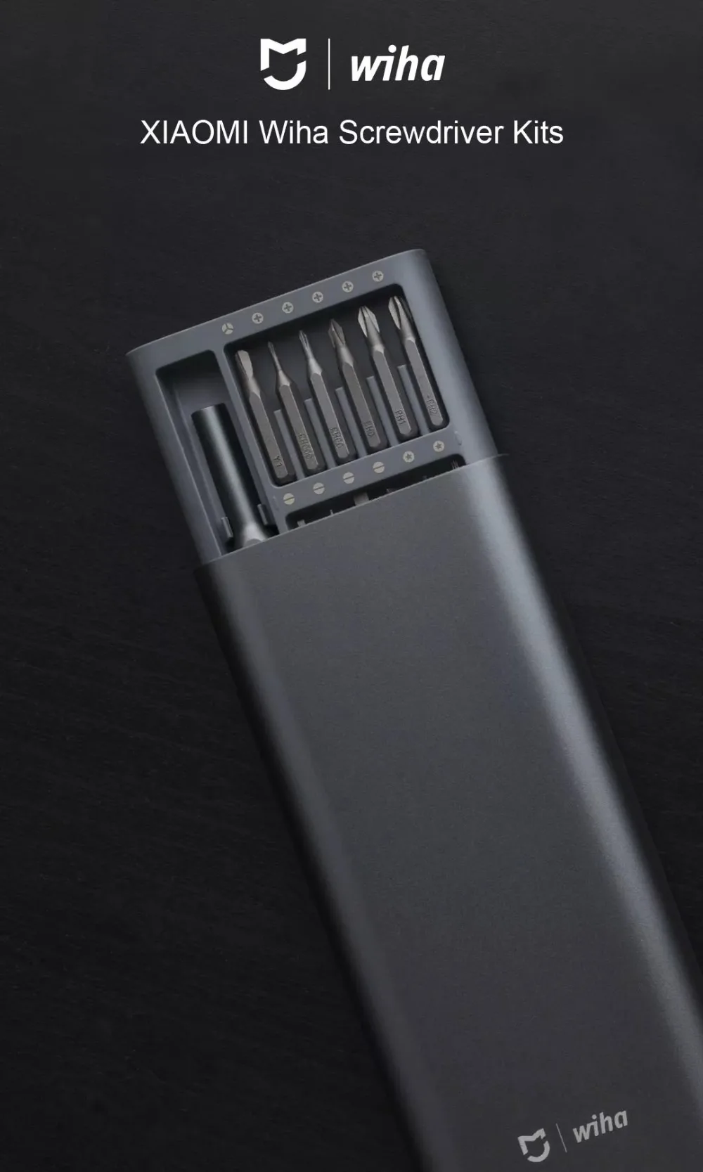 Набор отверток Xiaomi Mijia Wiha для ежедневного использования 24 прецизионных магнитных бита алюминиевая коробка, винт-драйвер Xiaomi Умный домашний набор