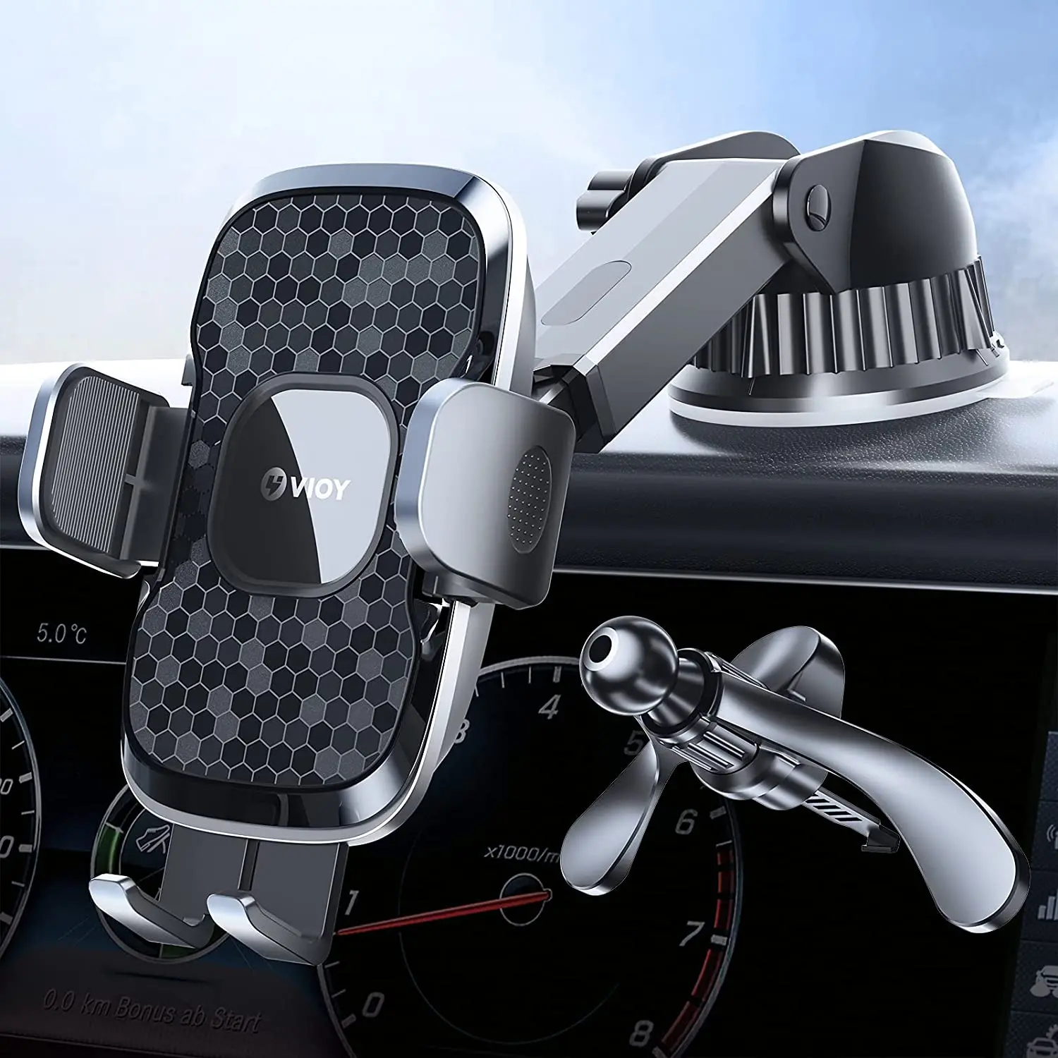 

Автомобильный держатель для телефона VIOY, [толстый чехол и сильная мощность всасывания] автомобильные держатели для сотового телефона для п...